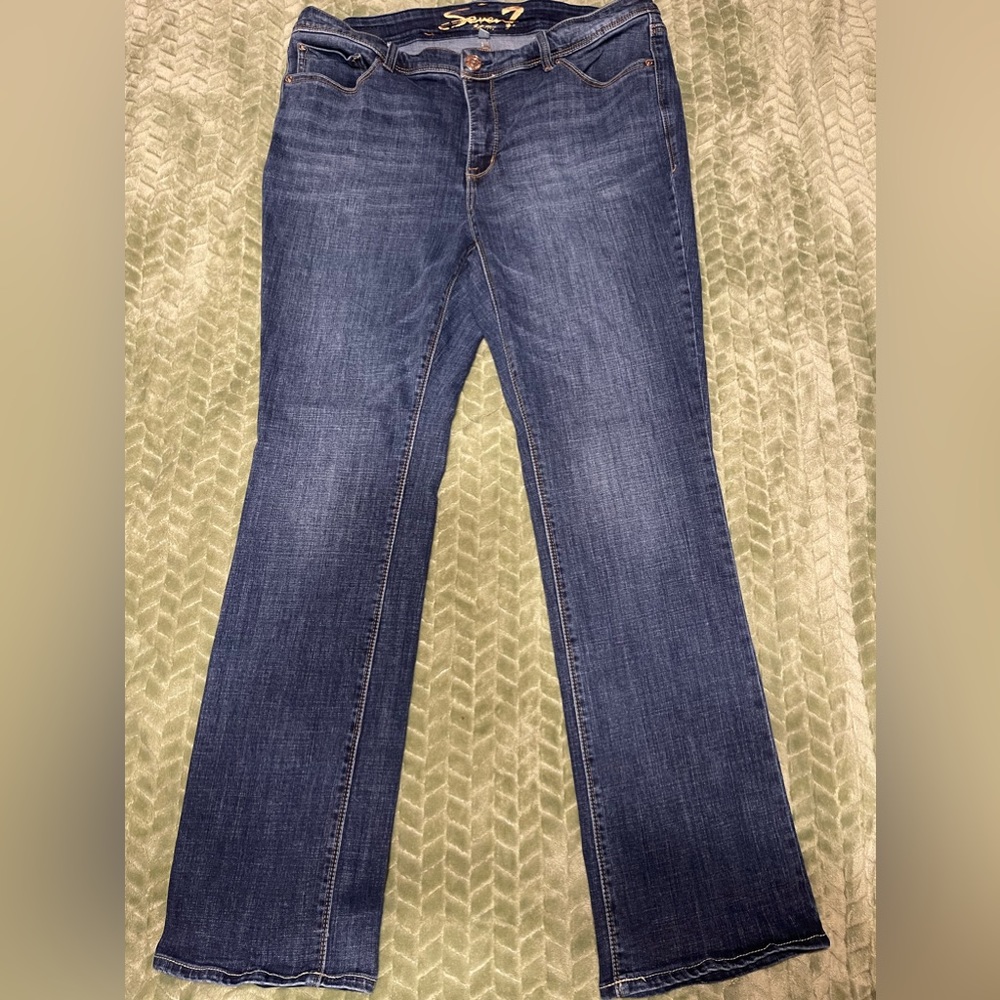 Women’s Seven jeans with embellished back pockets. Size 18